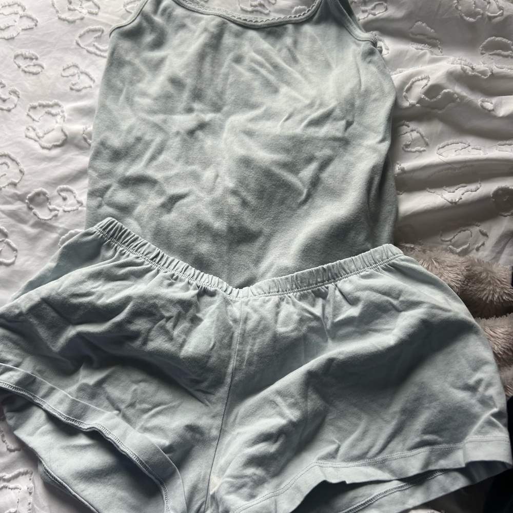 Brandy Melville Light Blue Sleepwear Set